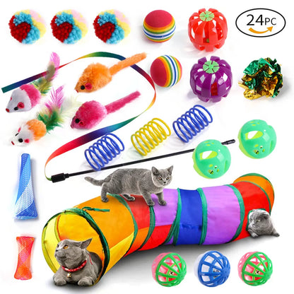 Dual Pet Kitten Toys Variety Cat Toy Combination