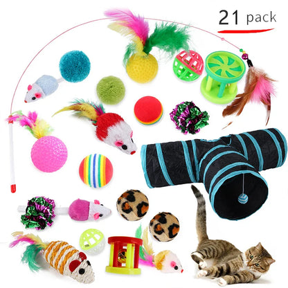 Dual Pet Kitten Toys Variety Cat Toy Combination